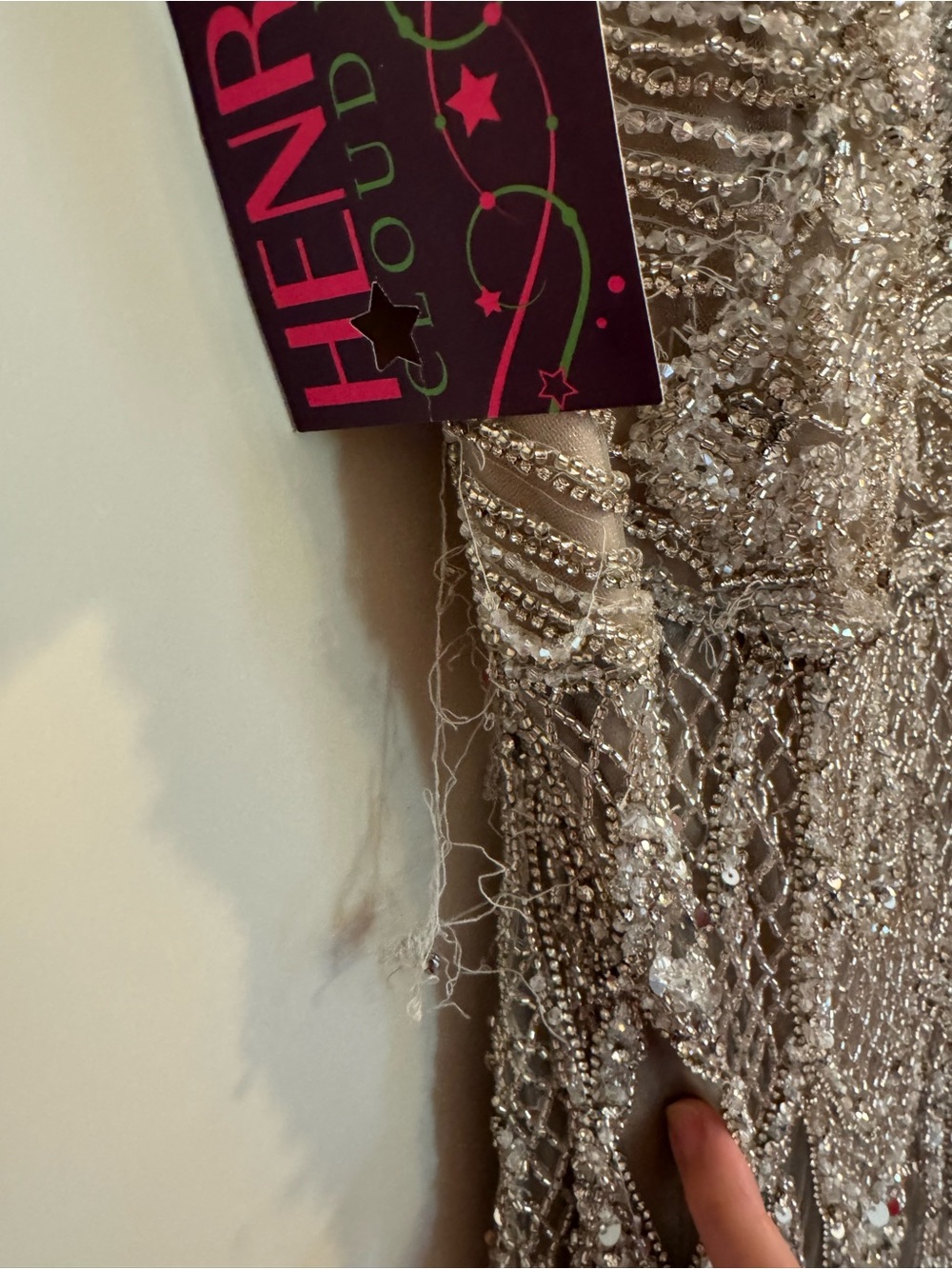 Jovani Silver Beaded Prom Gown - Picture 4 of 9